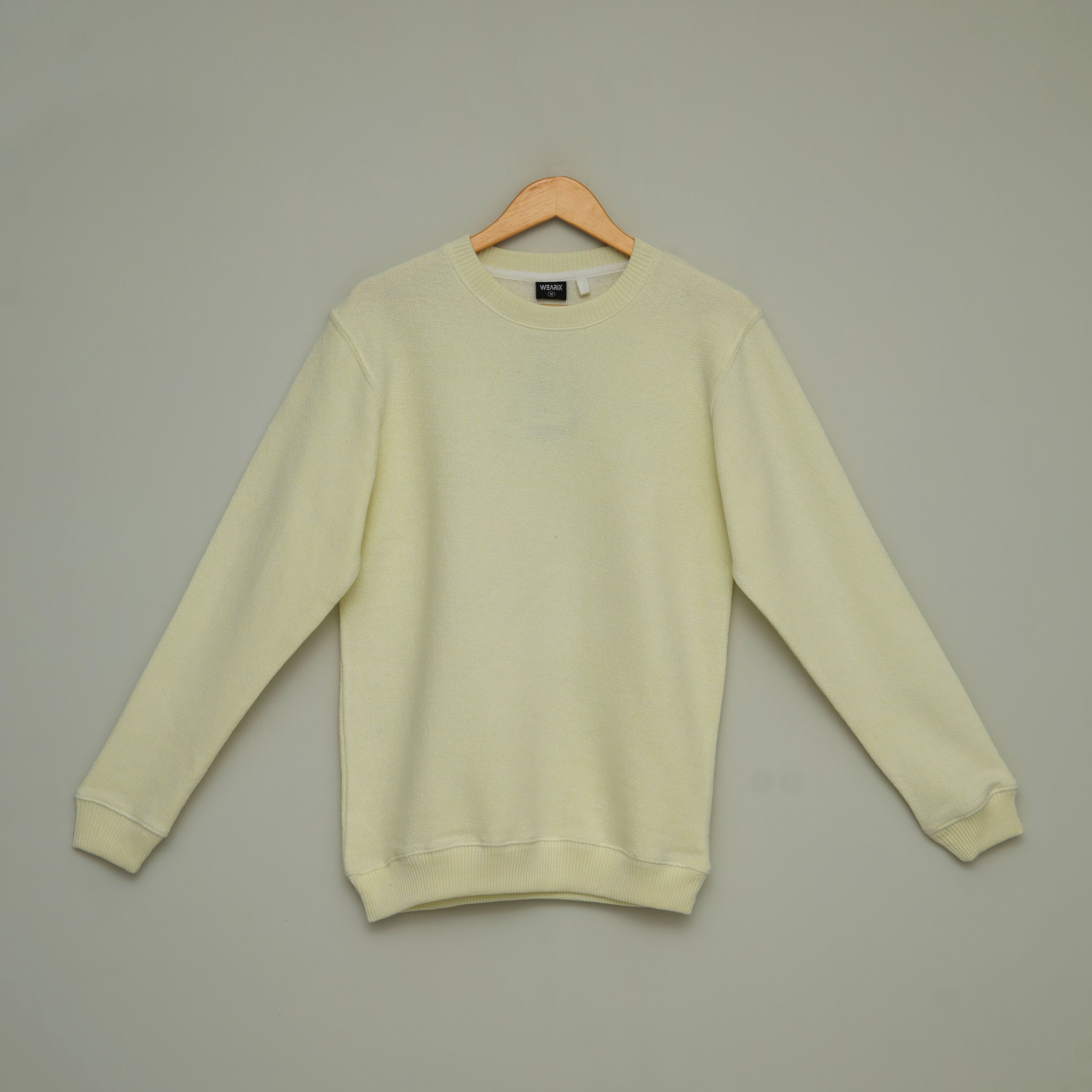 Premium Bright Cream Towel Fleece Sweatshirt