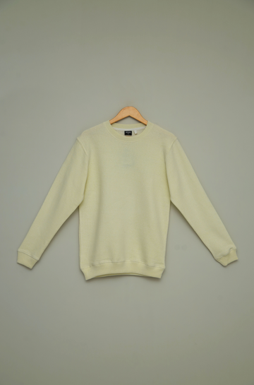 Premium Bright Cream Towel Fleece Sweatshirt