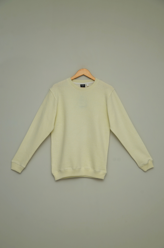 Premium Bright Cream Towel Fleece Sweatshirt