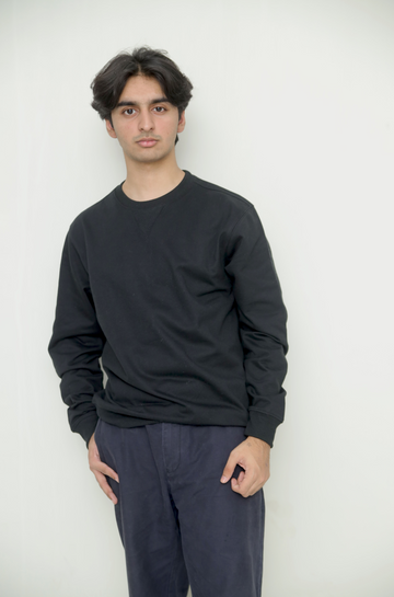 Classic Cotton Black Sweatshirt