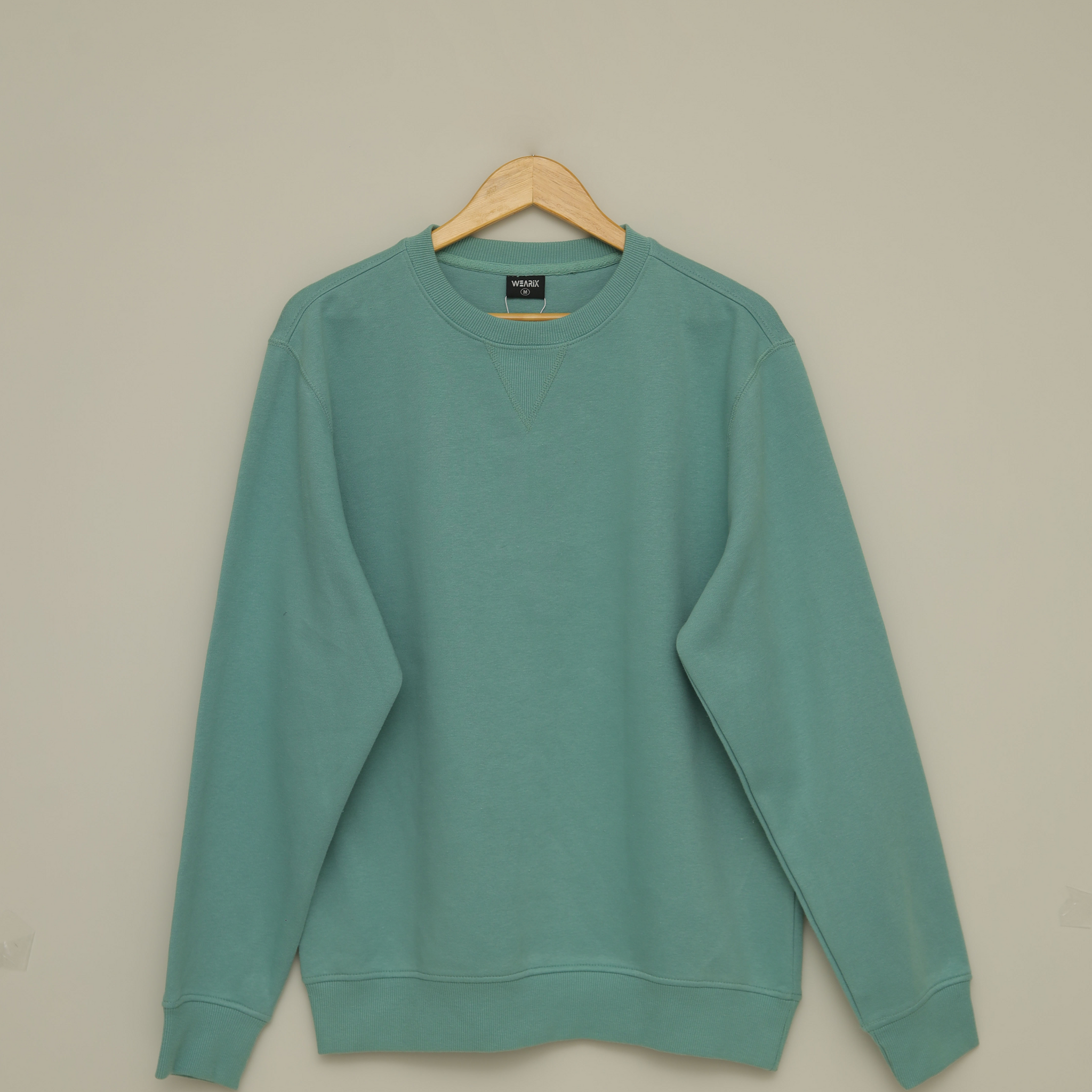 Classic Cotton Sea Green Sweatshirt