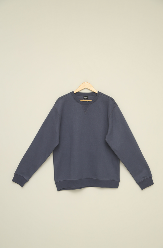 Classic Cotton Navy Blue Sweatshirt