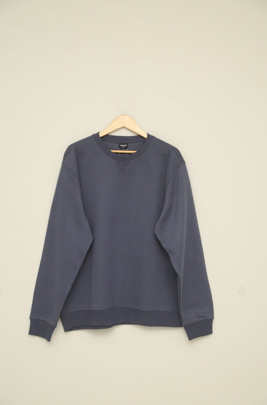 Classic Cotton Navy Blue Sweatshirt