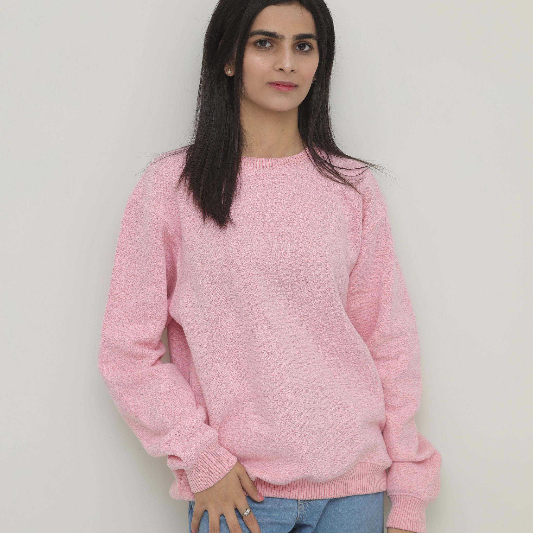 Premium Pink Towel Fleece Sweatshirt