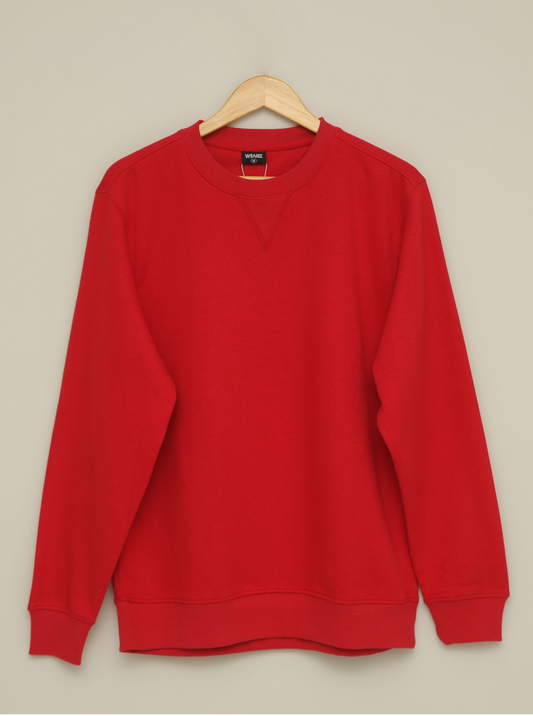 Classic Cotton Red Sweatshirt