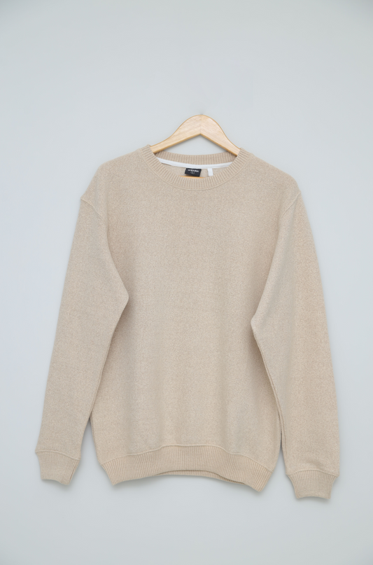 Premium Beige Towel Fleece Sweatshirt